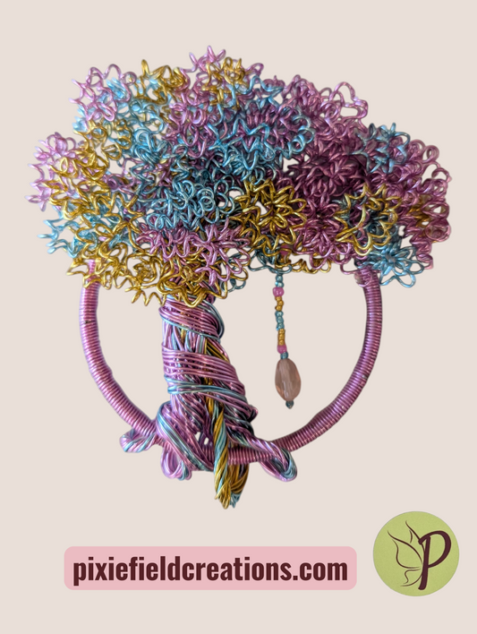 Wall Hanger (small)- Pink, Blue and Yellow