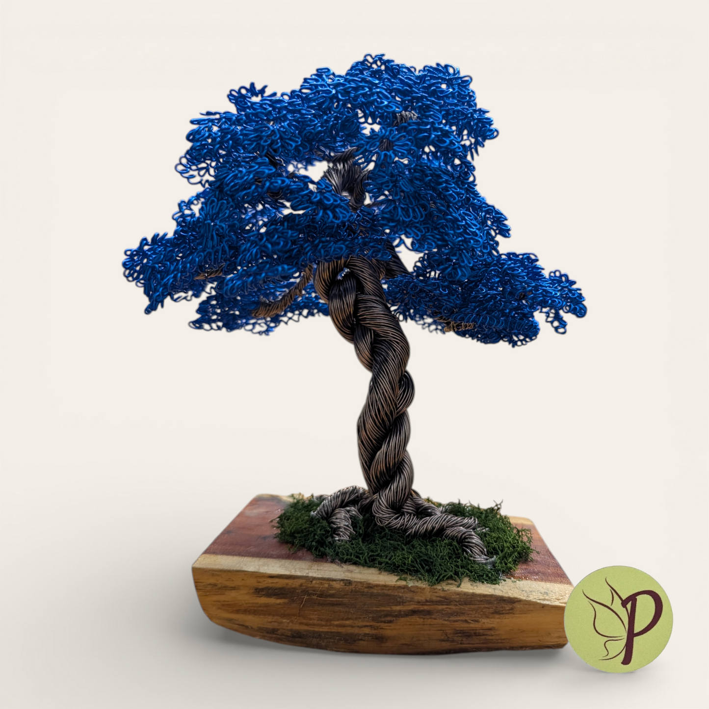 Blue on Cedar