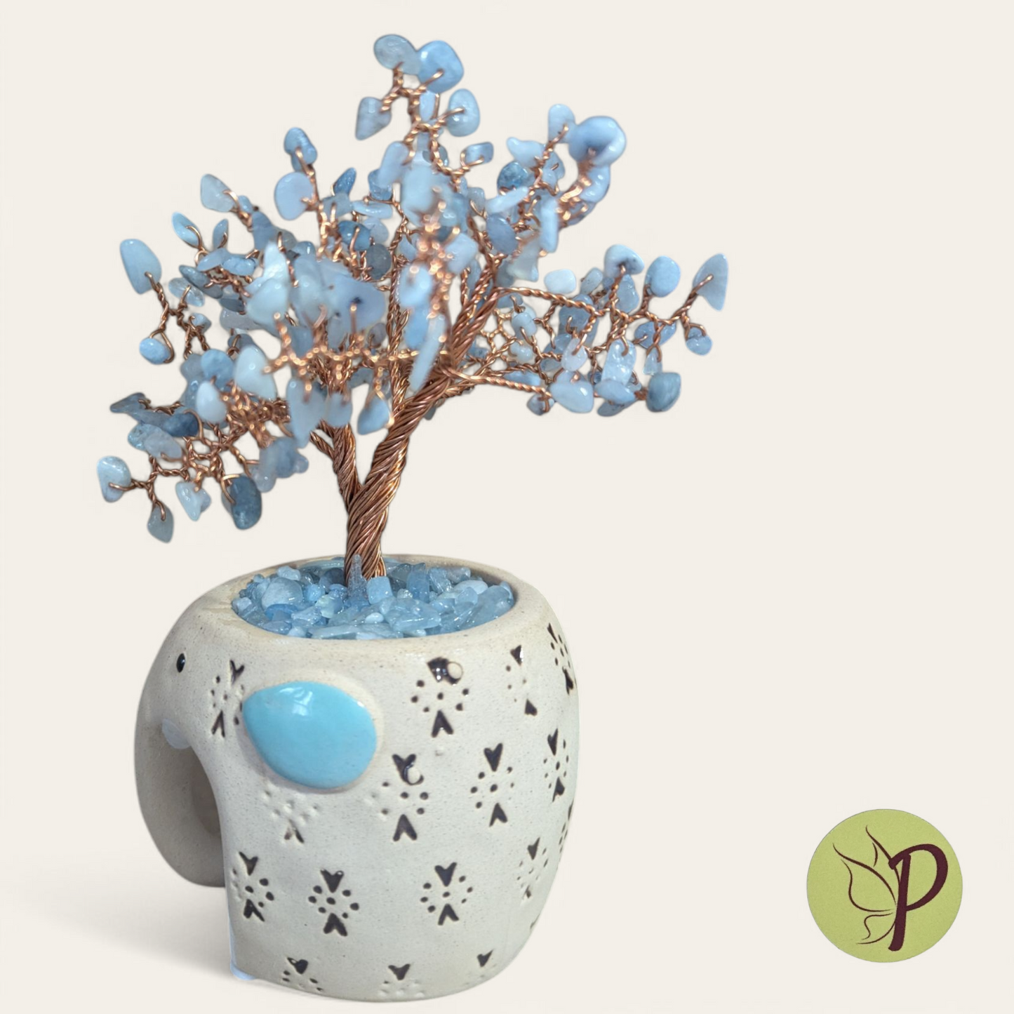 #184 - Elephant with Aquamarine